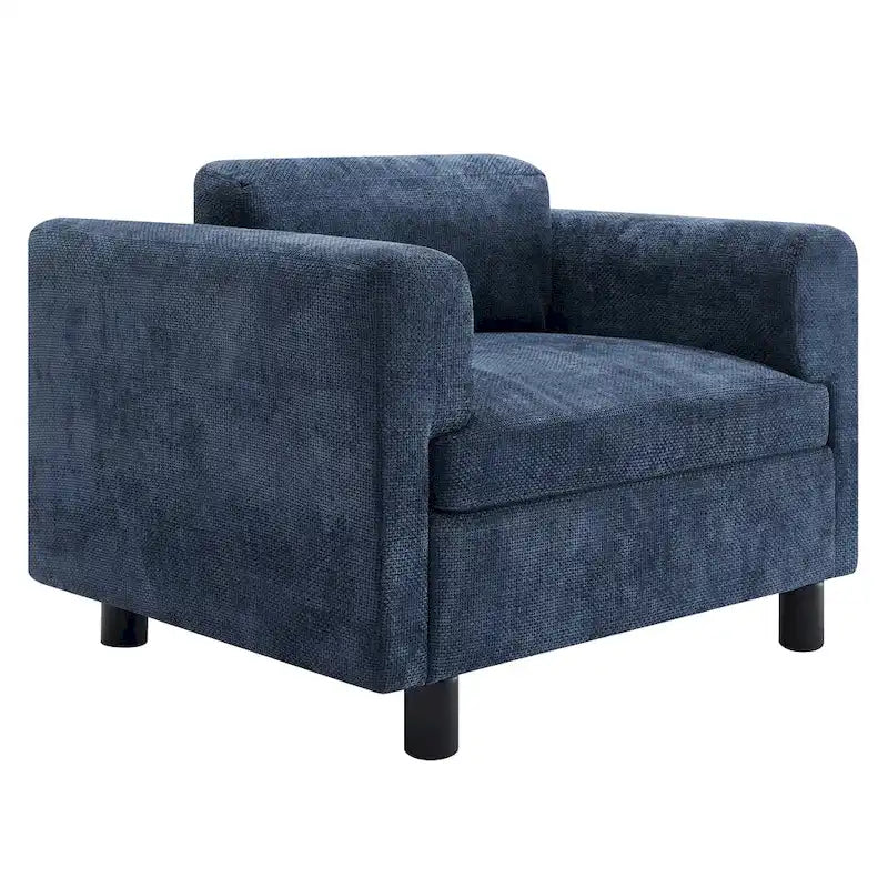 Fauteuil Moderne Surdimensionné Confortable, Fauteuil d'appoint, Canapé Simple pour Salon, Chambre, Bureau, Appartement, Tissu Velours Tissé