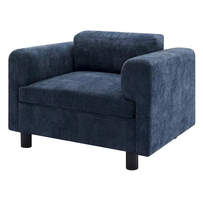 Fauteuil Moderne Surdimensionné Confortable, Fauteuil d'appoint, Canapé Simple pour Salon, Chambre, Bureau, Appartement, Tissu Velours Tissé