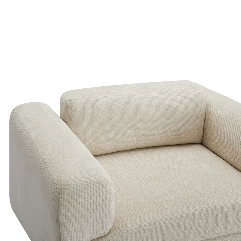 Fauteuil Moderne Surdimensionné Confortable, Fauteuil d'appoint, Canapé Simple pour Salon, Chambre, Bureau, Appartement, Tissu Velours Tissé