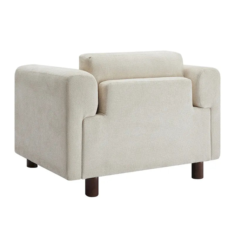 Fauteuil Moderne Surdimensionné Confortable, Fauteuil d'appoint, Canapé Simple pour Salon, Chambre, Bureau, Appartement, Tissu Velours Tissé