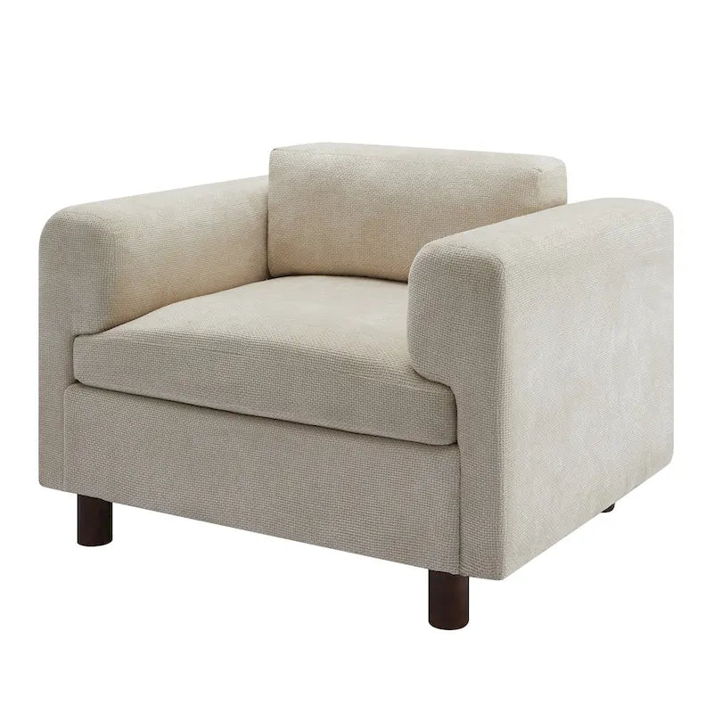 Fauteuil Moderne Surdimensionné Confortable, Fauteuil d'appoint, Canapé Simple pour Salon, Chambre, Bureau, Appartement, Tissu Velours Tissé