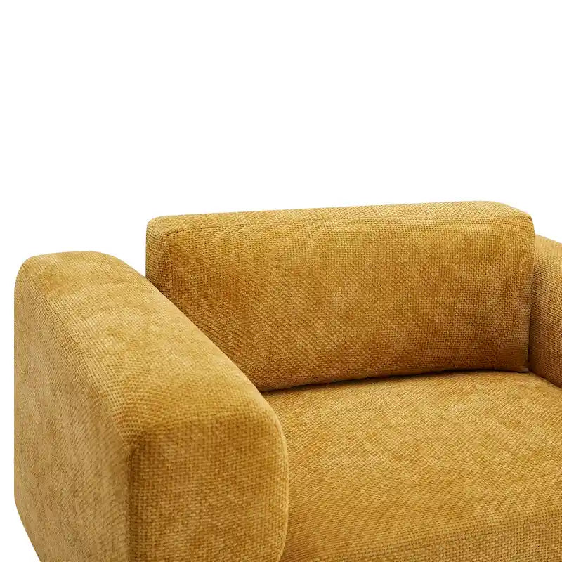 Fauteuil Moderne Surdimensionné Confortable, Fauteuil d'appoint, Canapé Simple pour Salon, Chambre, Bureau, Appartement, Tissu Velours Tissé