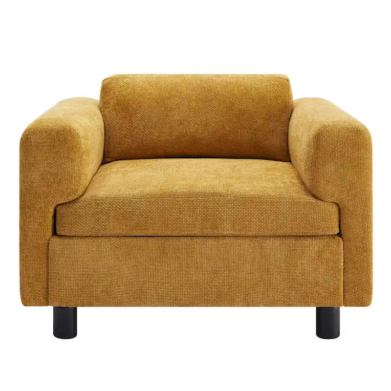 Fauteuil Moderne Surdimensionné Confortable, Fauteuil d'appoint, Canapé Simple pour Salon, Chambre, Bureau, Appartement, Tissu Velours Tissé