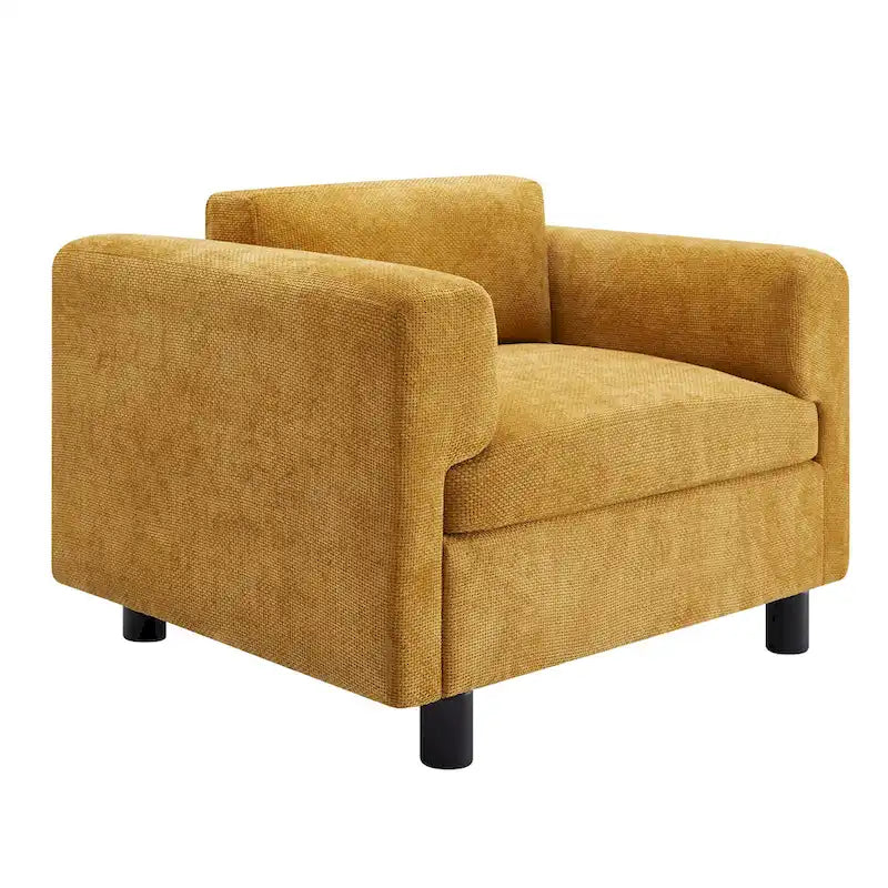 Fauteuil Moderne Surdimensionné Confortable, Fauteuil d'appoint, Canapé Simple pour Salon, Chambre, Bureau, Appartement, Tissu Velours Tissé