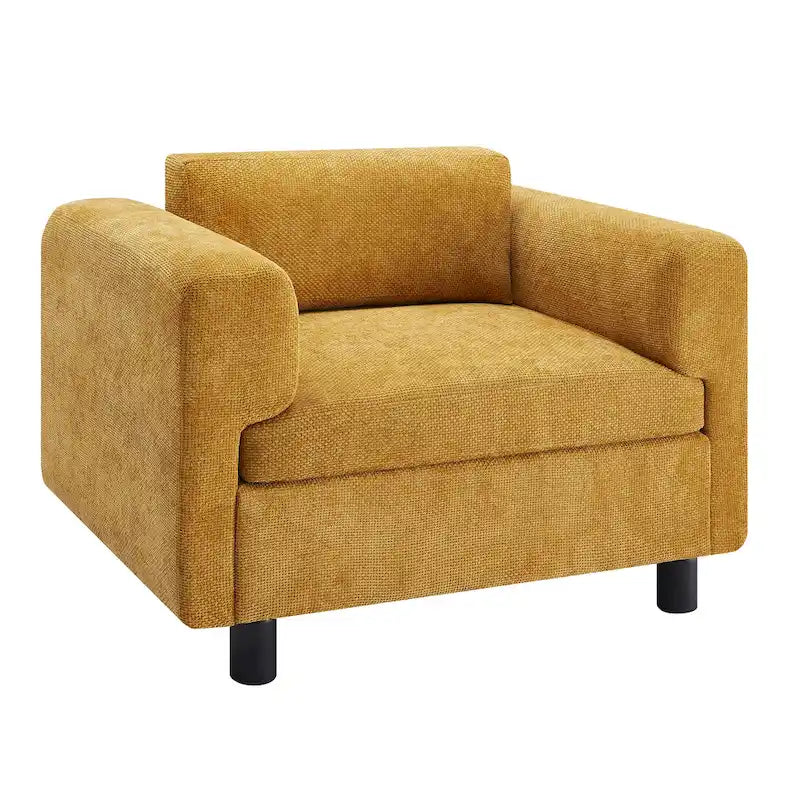Fauteuil Moderne Surdimensionné Confortable, Fauteuil d'appoint, Canapé Simple pour Salon, Chambre, Bureau, Appartement, Tissu Velours Tissé