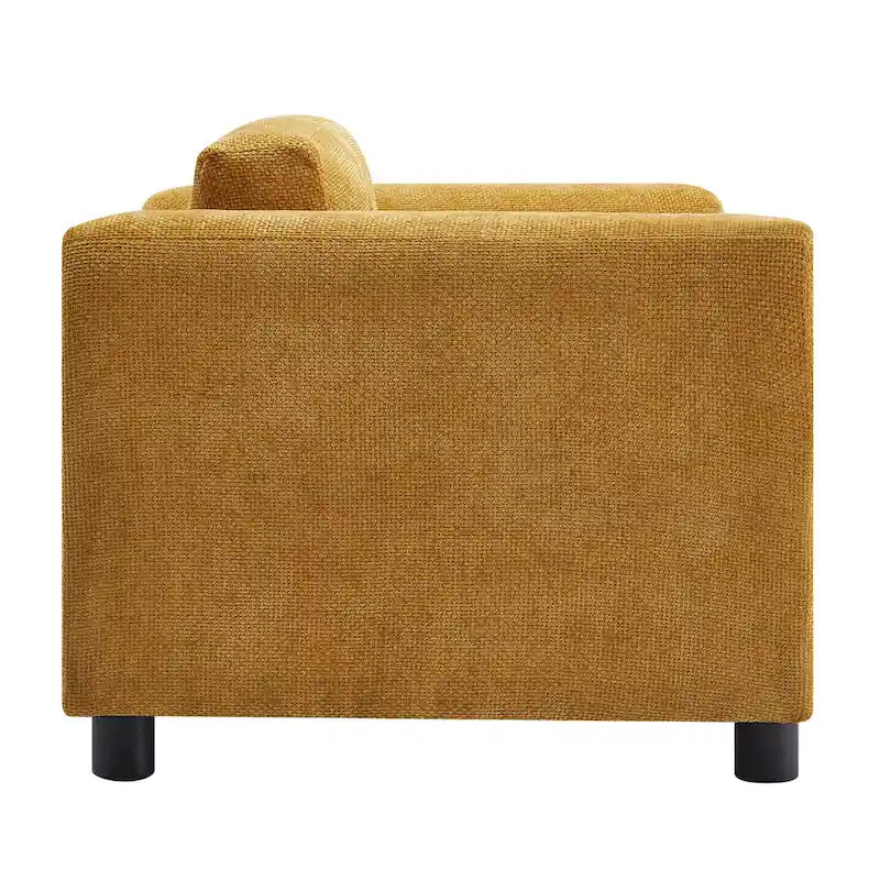 Fauteuil Moderne Surdimensionné Confortable, Fauteuil d'appoint, Canapé Simple pour Salon, Chambre, Bureau, Appartement, Tissu Velours Tissé