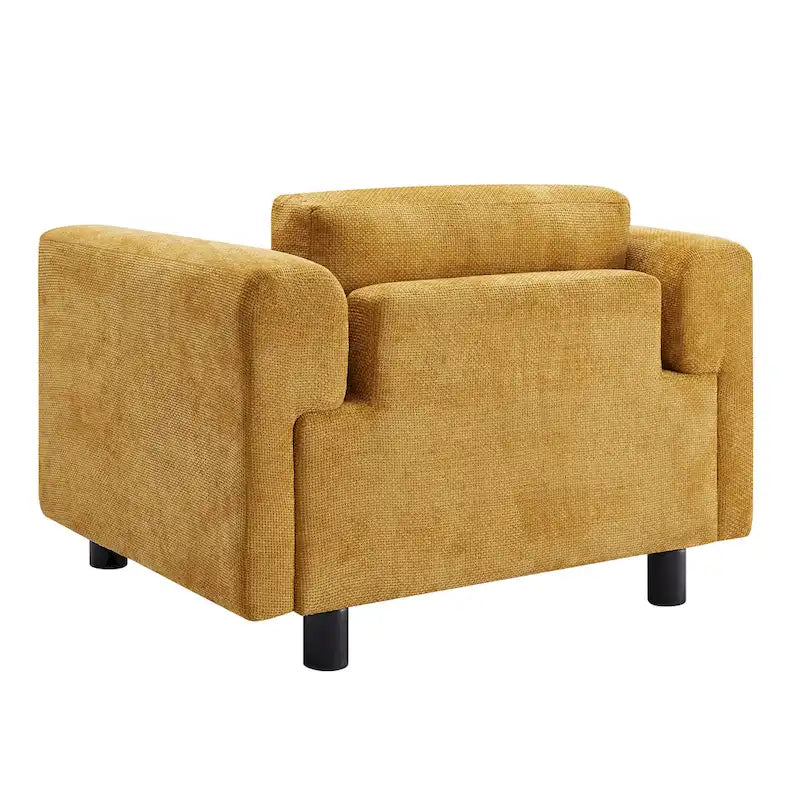 Fauteuil Moderne Surdimensionné Confortable, Fauteuil d'appoint, Canapé Simple pour Salon, Chambre, Bureau, Appartement, Tissu Velours Tissé