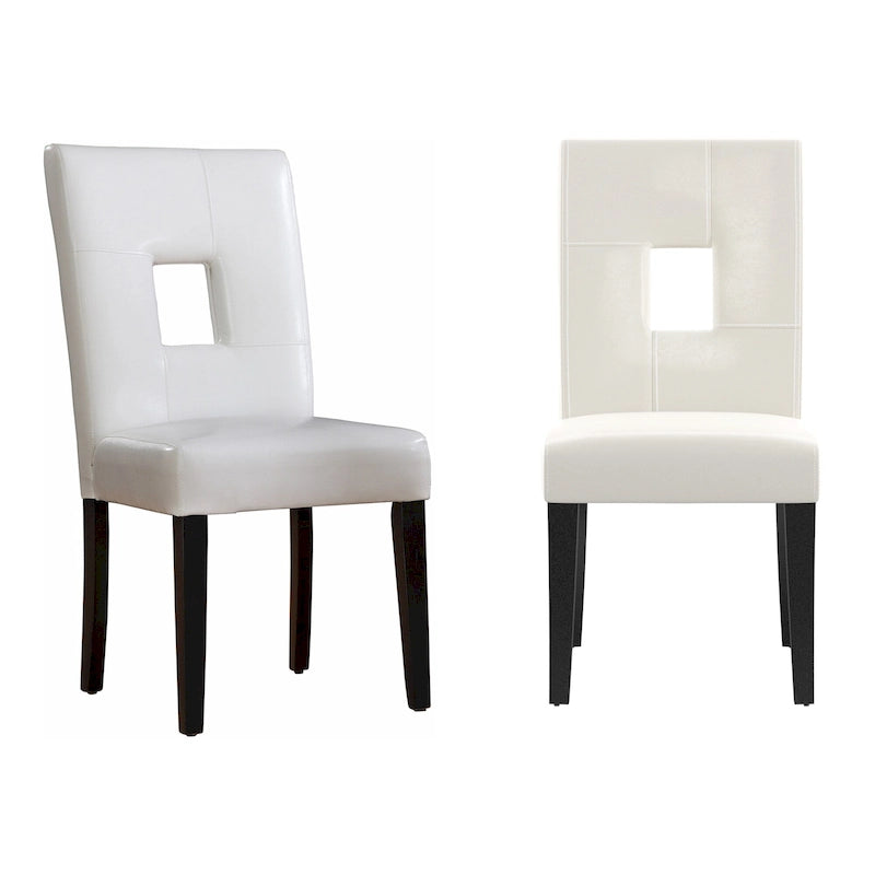 Chaises de salle à manger à dossier en trou de serrure (lot de 2)