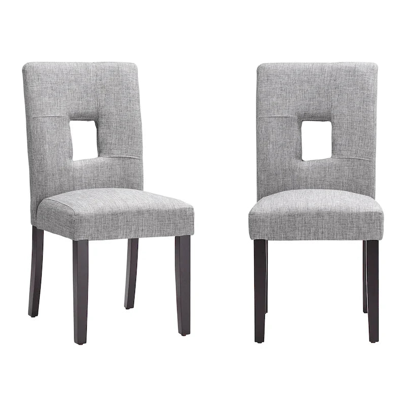 Chaises de salle à manger à dossier en trou de serrure (lot de 2)