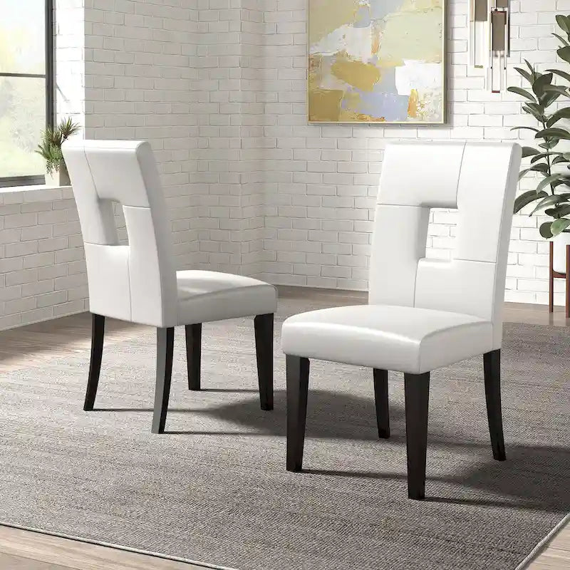 Chaises de salle à manger à dossier en trou de serrure (lot de 2)