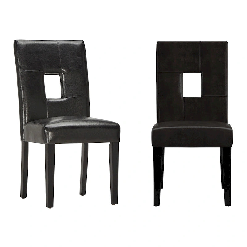 Chaises de salle à manger à dossier en trou de serrure (lot de 2)