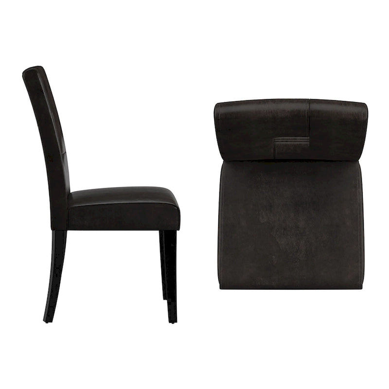 Chaises de salle à manger à dossier en trou de serrure (lot de 2)