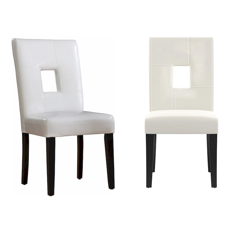 Chaises de salle à manger à dossier en trou de serrure (lot de 2)