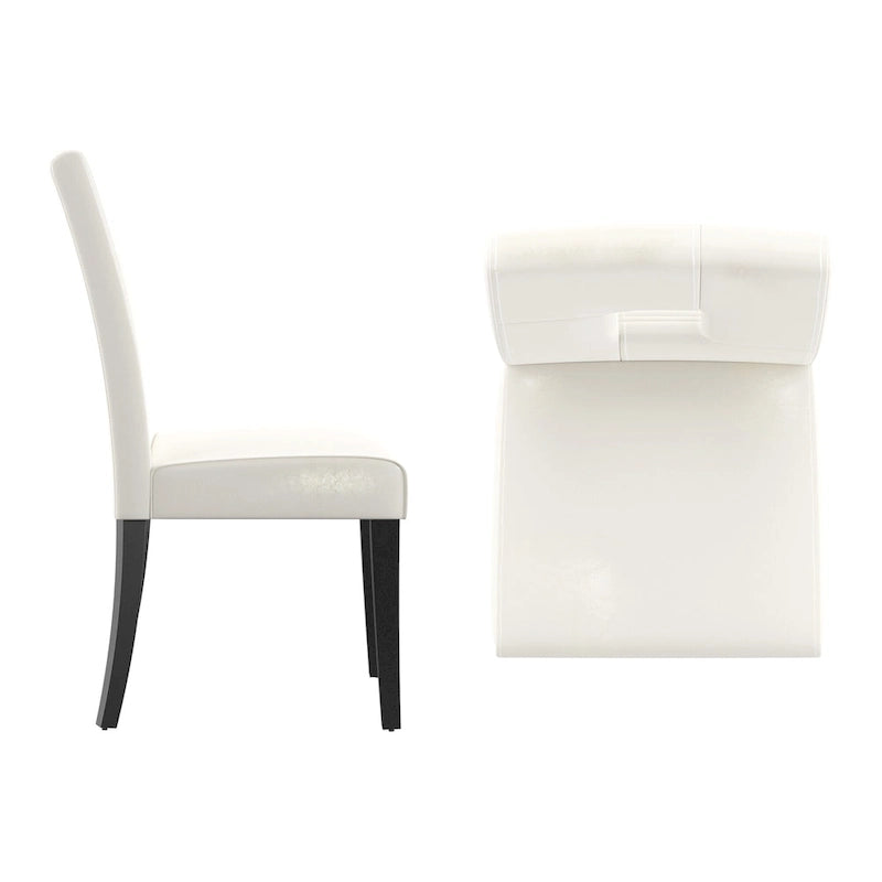 Chaises de salle à manger à dossier en trou de serrure (lot de 2)