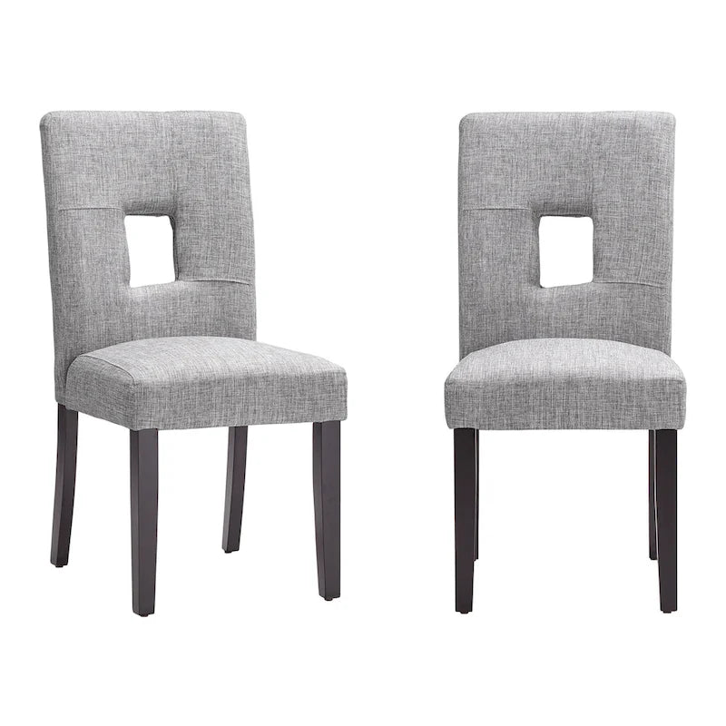 Chaises de salle à manger à dossier en trou de serrure (lot de 2)