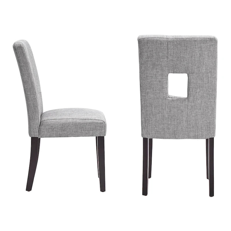 Chaises de salle à manger à dossier en trou de serrure (lot de 2)