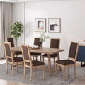 Chaise de salle à manger en bois rembourrée