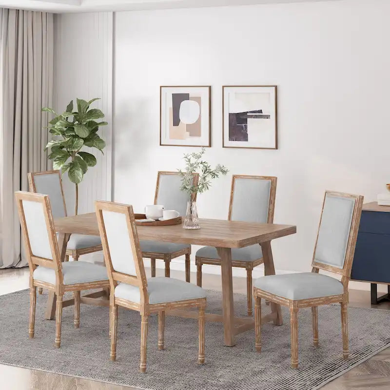 Chaise de salle à manger en bois rembourrée