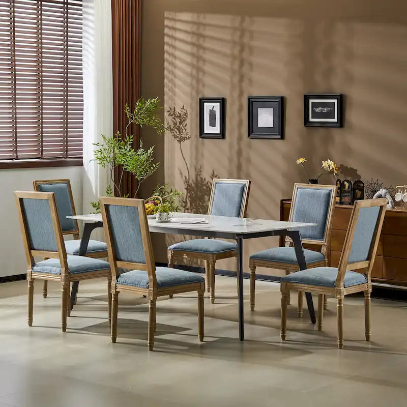 Chaise de salle à manger en bois rembourrée