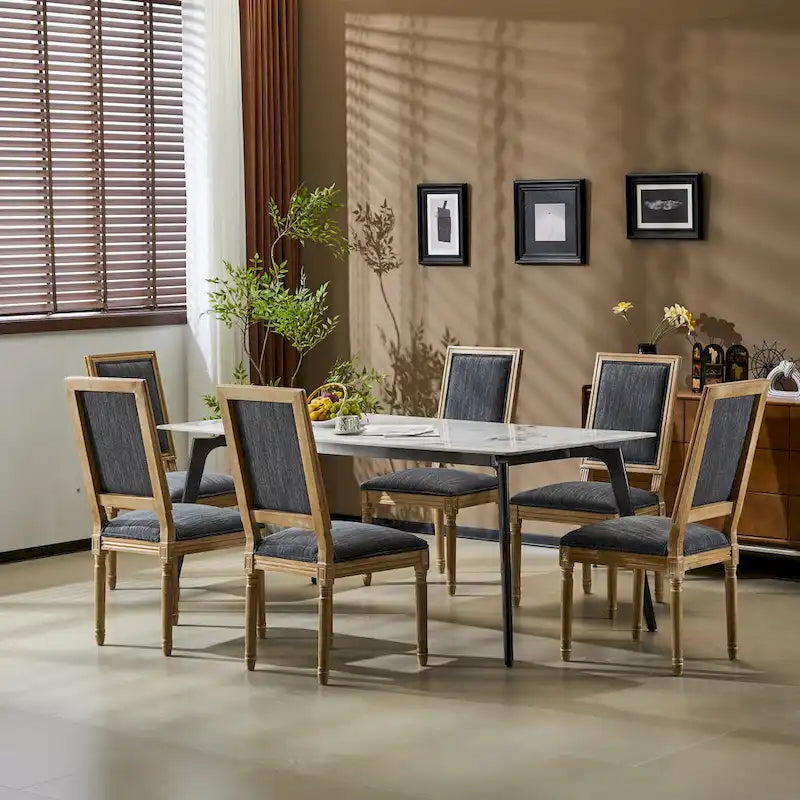 Chaise de salle à manger en bois rembourrée