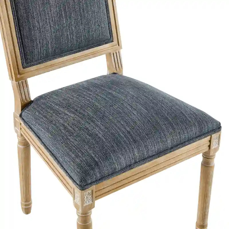 Chaise de salle à manger en bois rembourrée