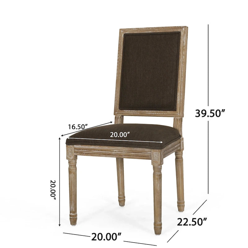 Chaise de salle à manger en bois rembourrée