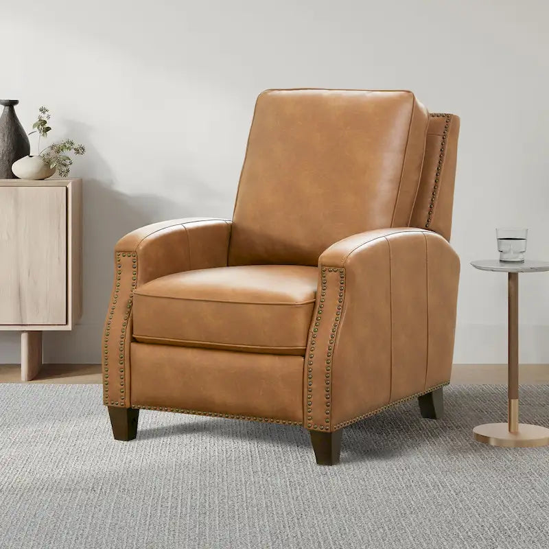 Fauteuil inclinable à pousser en similicuir