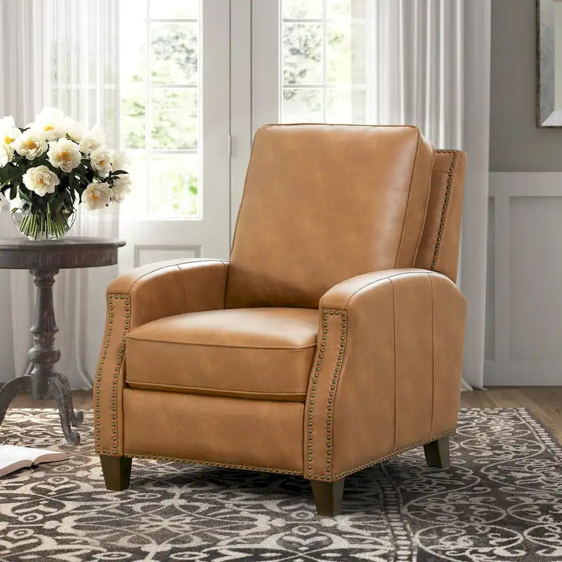 Fauteuil inclinable à pousser en similicuir