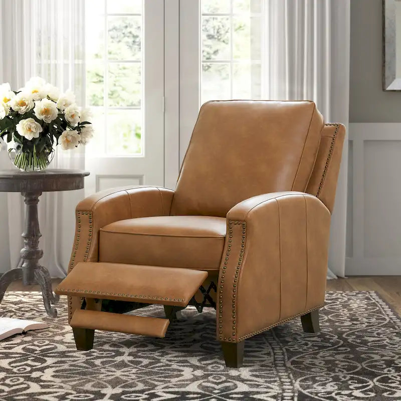 Fauteuil inclinable à pousser en similicuir