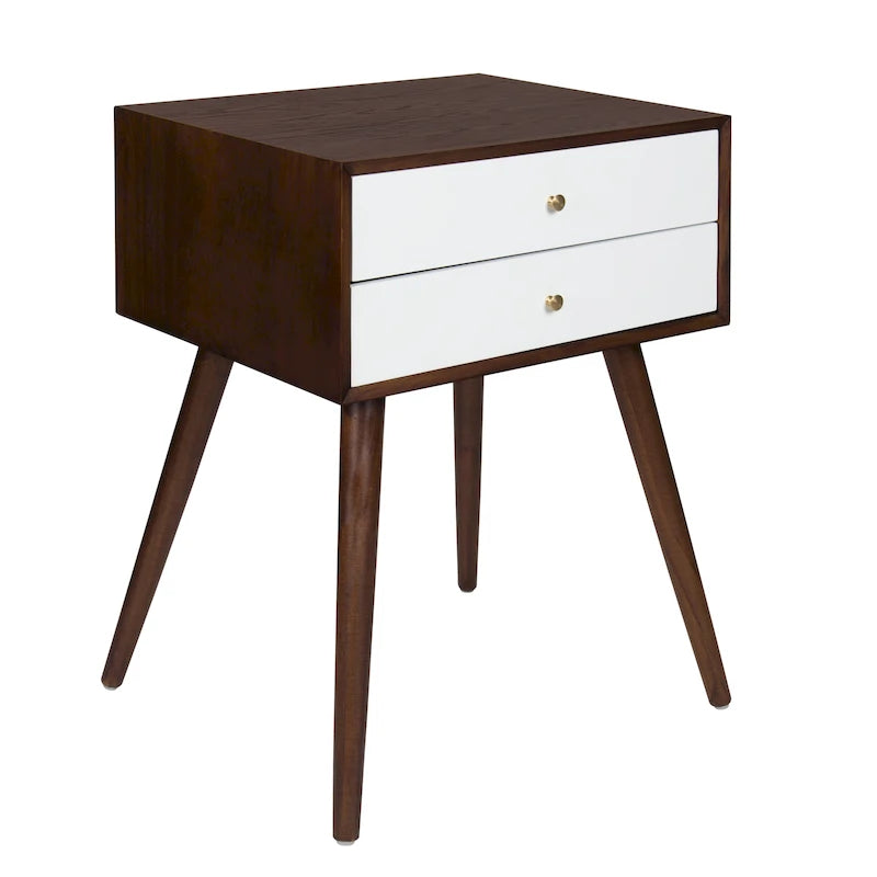 Nightstand Side Table with 2 Drawers