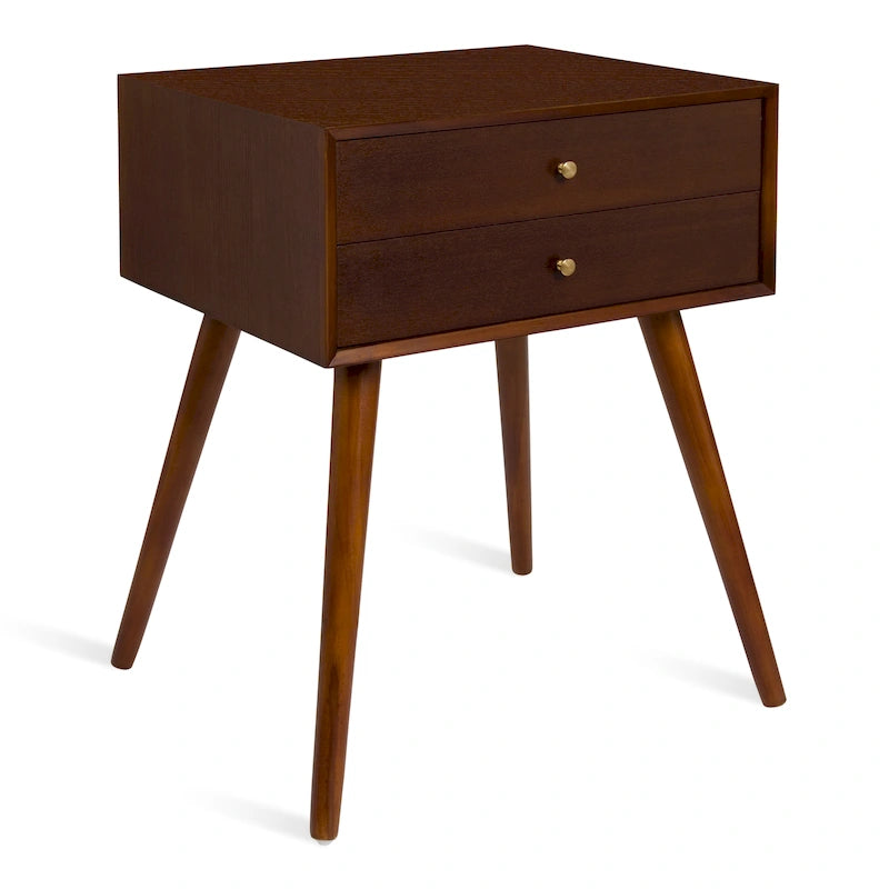 Nightstand Side Table with 2 Drawers