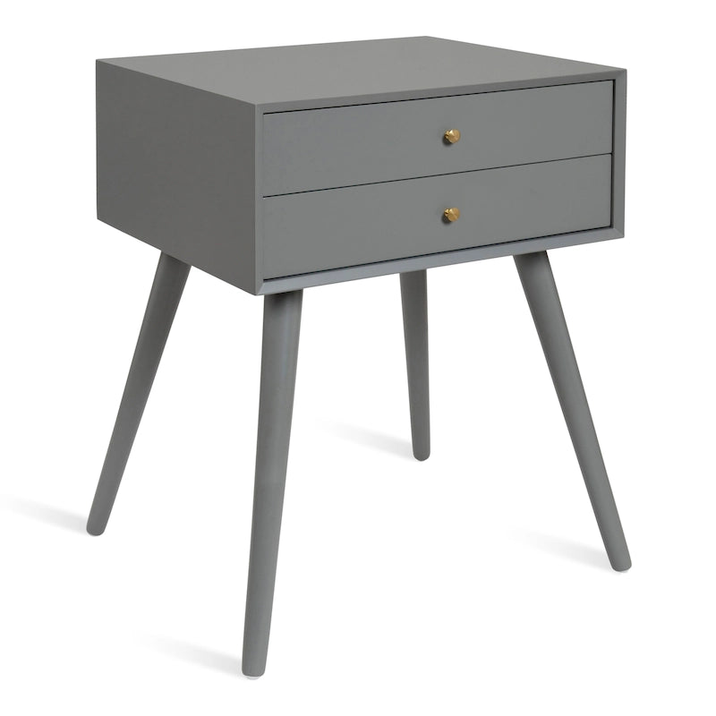 Nightstand Side Table with 2 Drawers