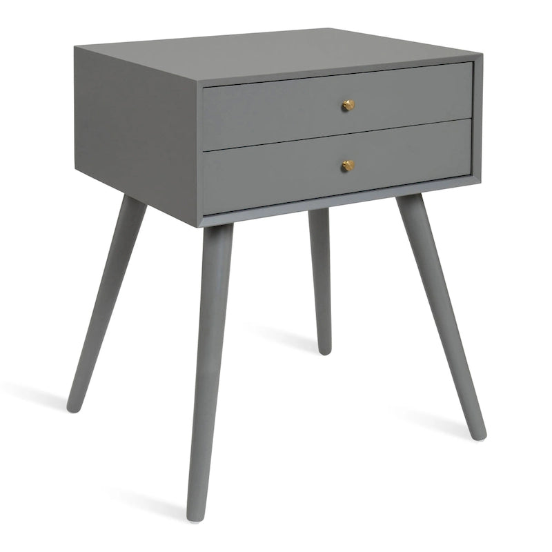 Nightstand Side Table with 2 Drawers