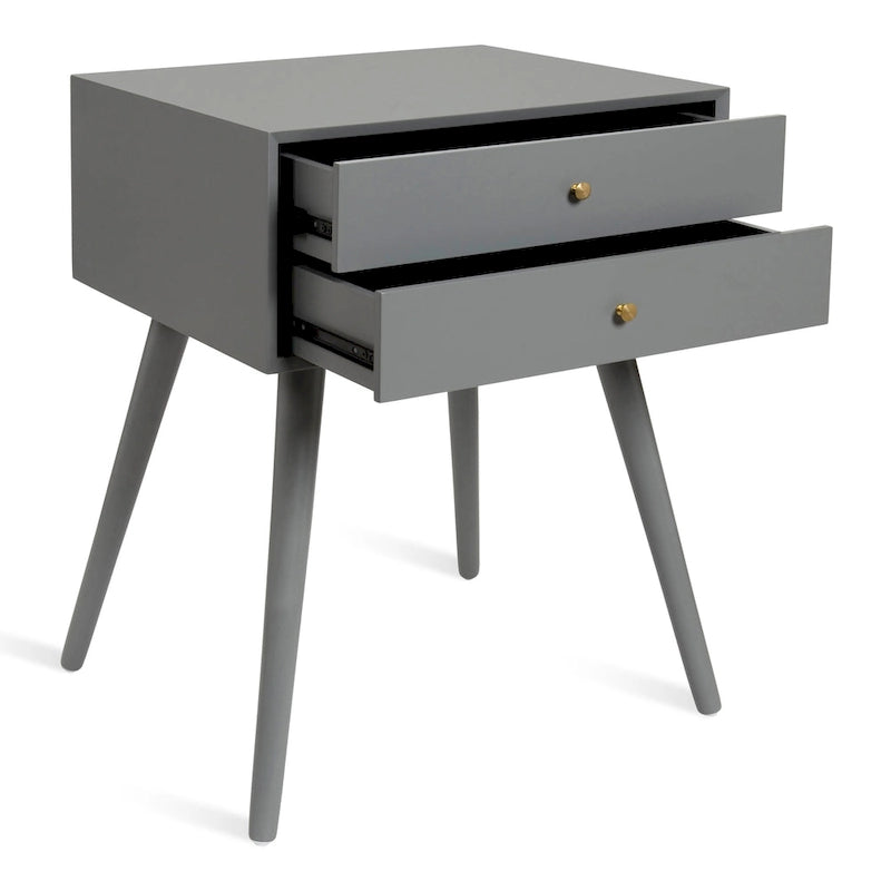 Nightstand Side Table with 2 Drawers