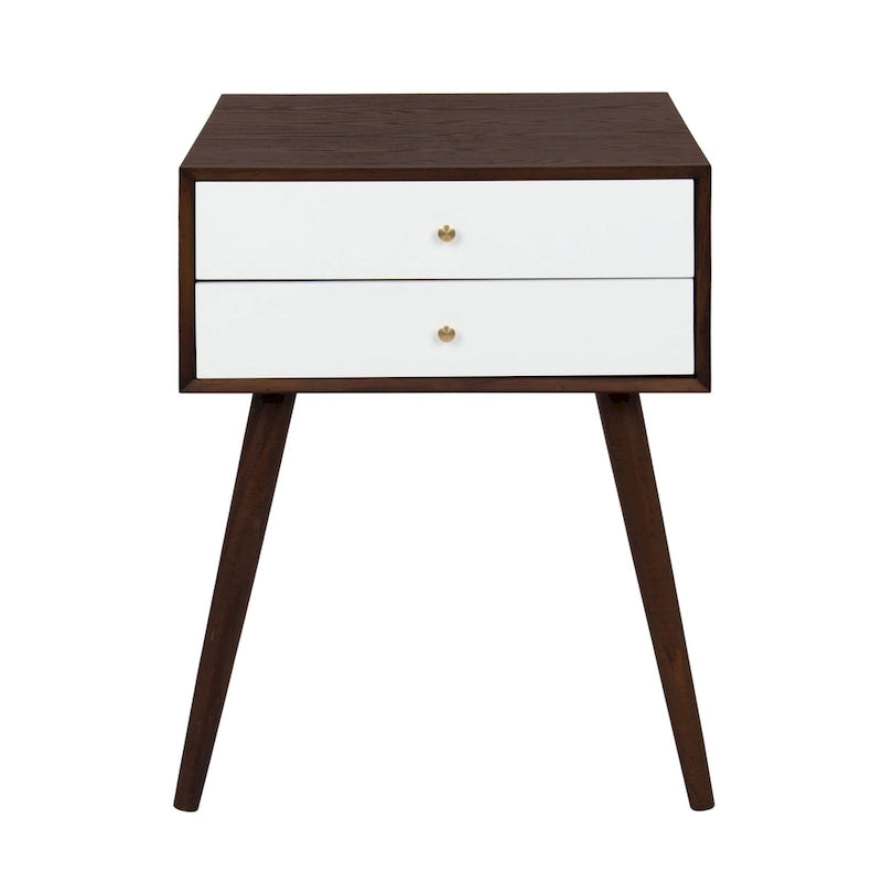 Nightstand Side Table with 2 Drawers