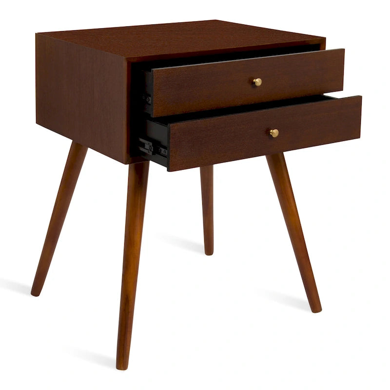 Nightstand Side Table with 2 Drawers