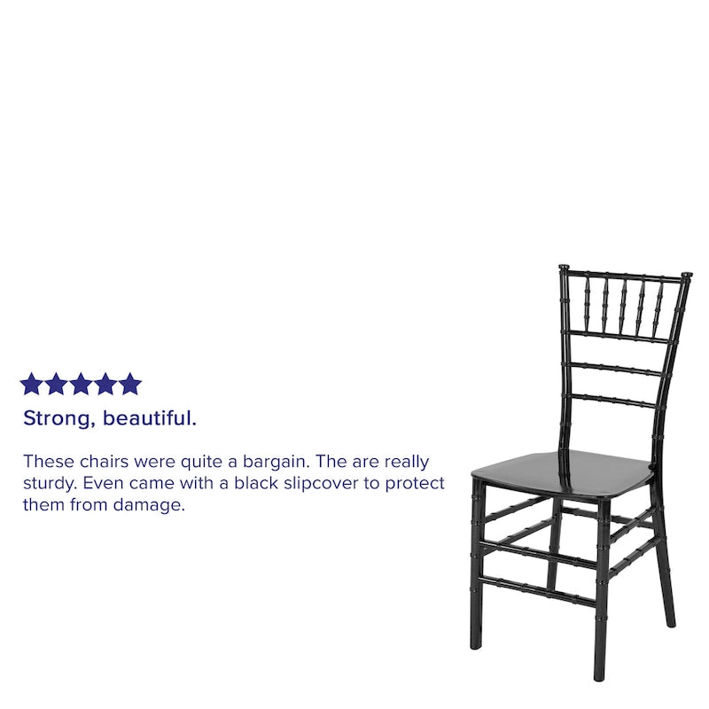 Chaise empilable en résine - 15L x 18,75P x 35H - 15L x 18,75P x 35H