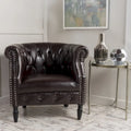 Tufted Bonded Leather Club Chair