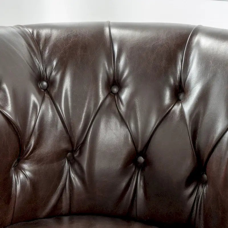 Tufted Bonded Leather Club Chair