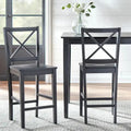 Cross Back 24-inch Stool (Set of 2)