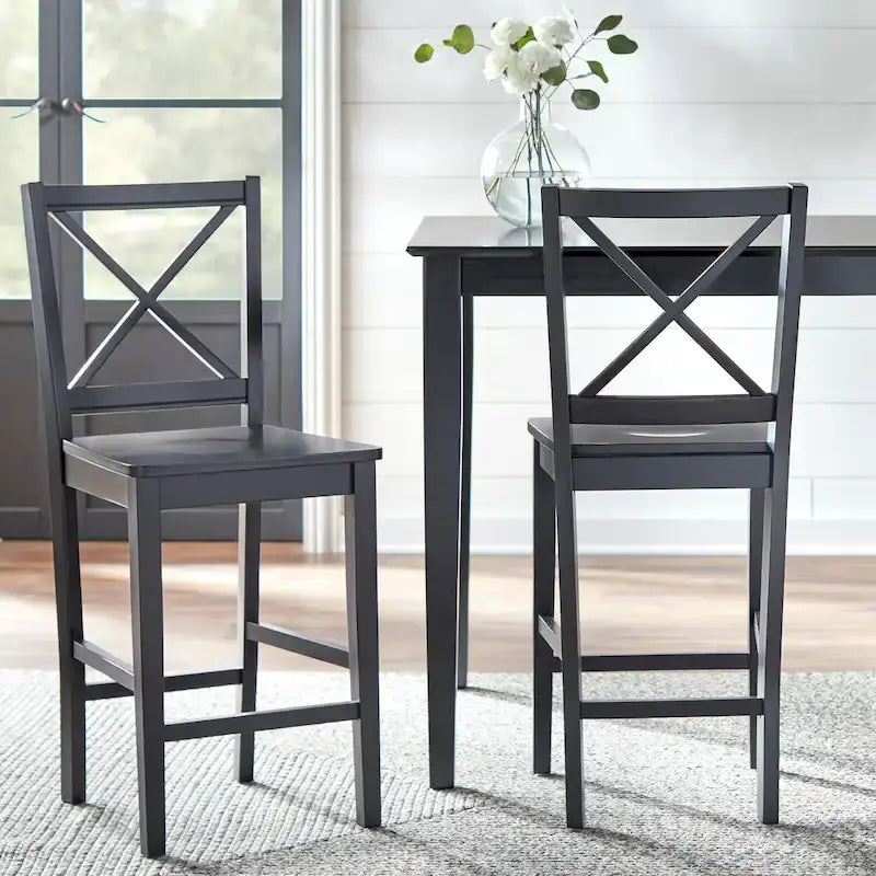 Virginia Cross Back 24-inch Stool (Set of 2)