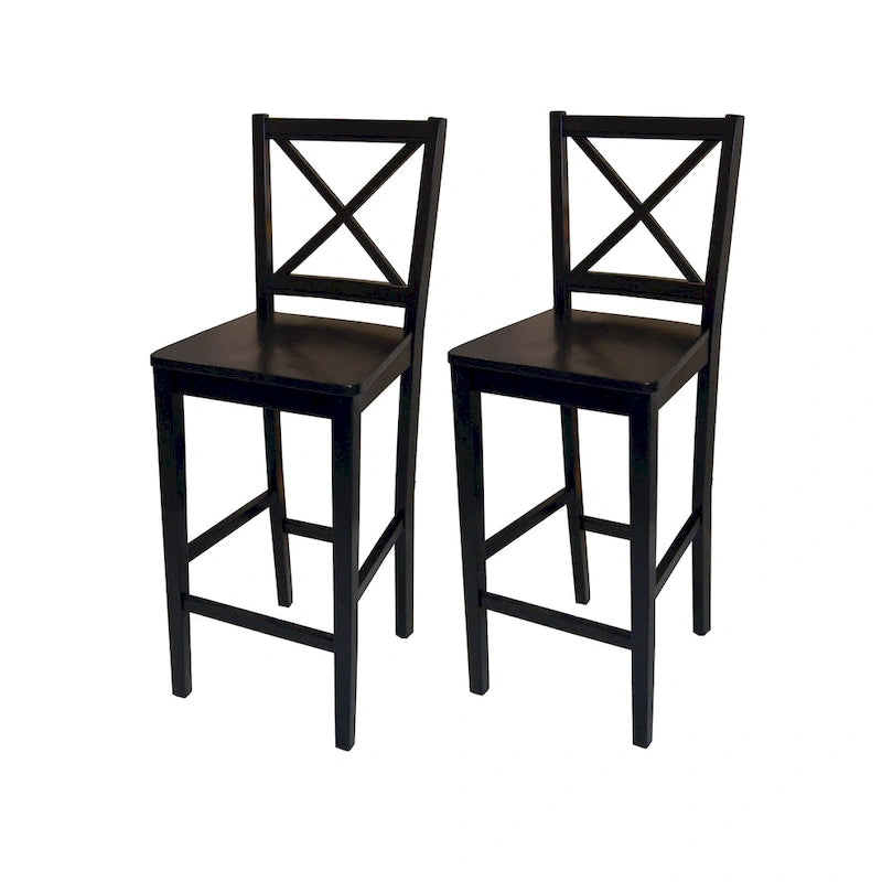 Cross Back 24-inch Stool (Set of 2)