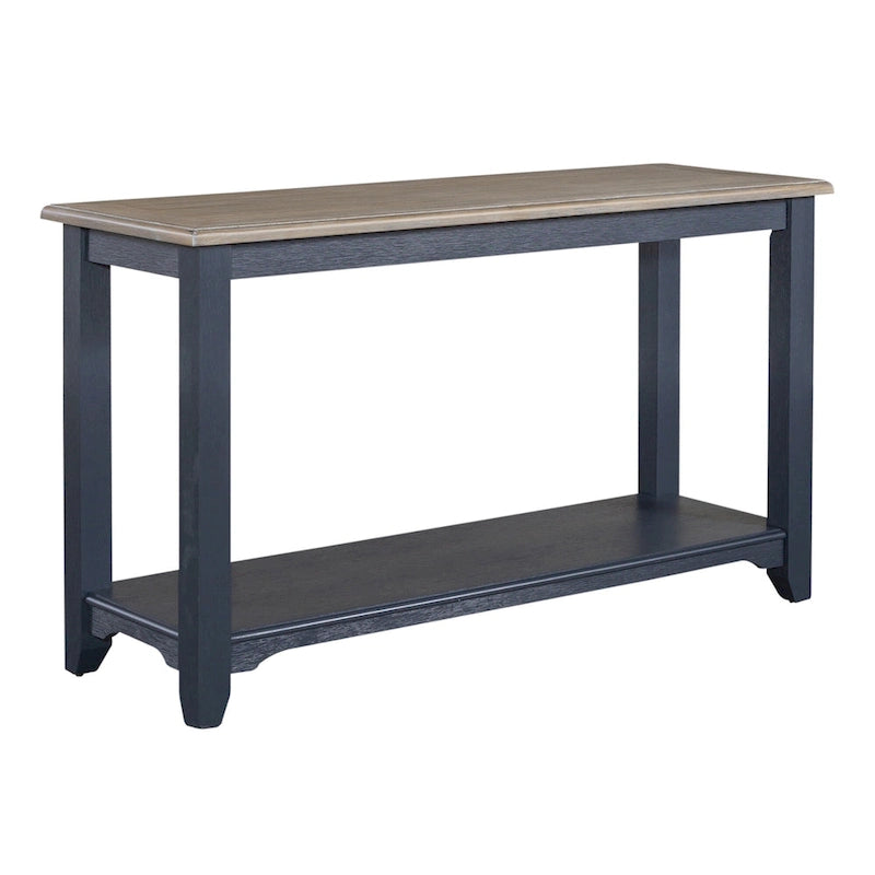 Table console brossée en fil de fer marine pour accent de salon