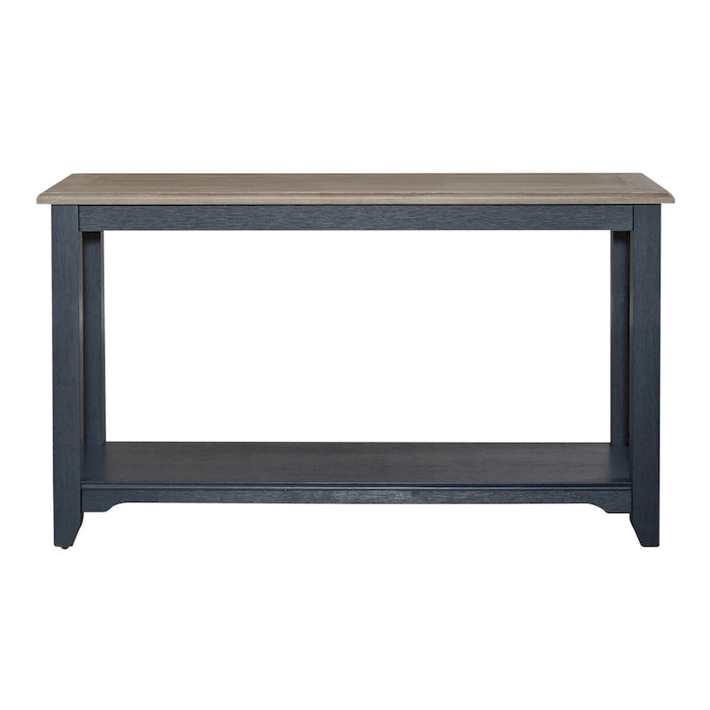 Table console brossée en fil de fer marine pour accent de salon