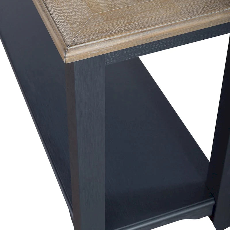 Table console brossée en fil de fer marine pour accent de salon