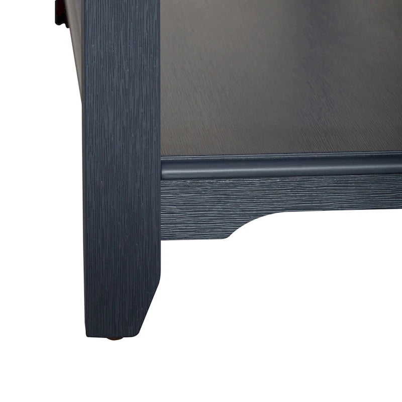 Table console brossée en fil de fer marine pour accent de salon