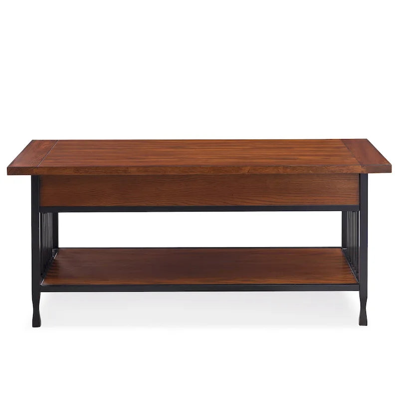 Matte Black Slatted Coffee Table