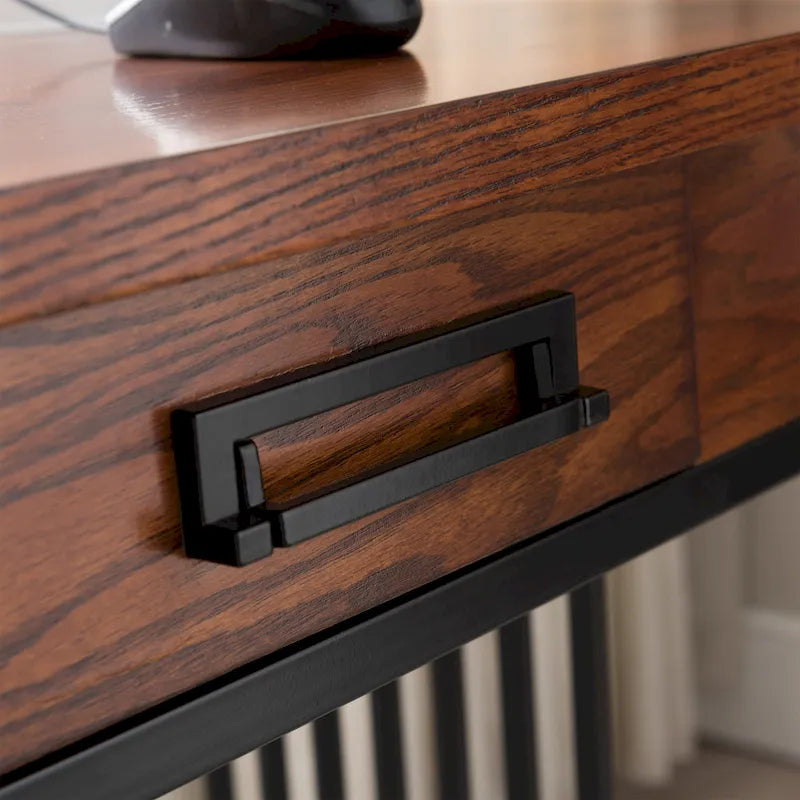 Matte Black Slatted Coffee Table