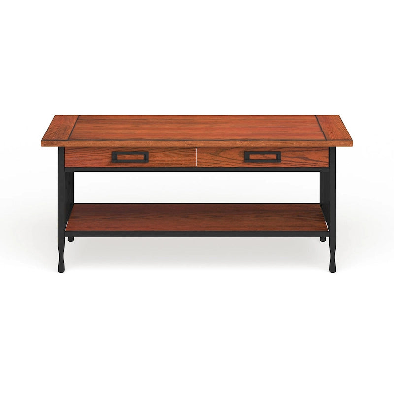 Matte Black Slatted Coffee Table