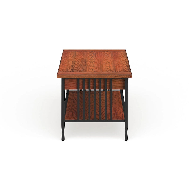 Matte Black Slatted Coffee Table